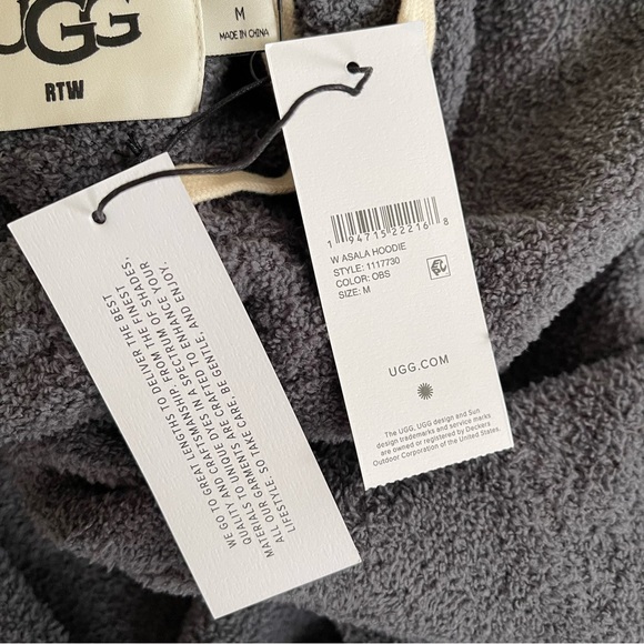UGG asala hoodie sweatshirt obsidian size medium - Picture 4 of 8